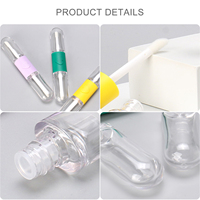 Flacon vide double embout pour gloss et baume à lèvres avec logo personnalisé, tube double face 2-en-1 en PETG avec bouchon à vis Lipmatte