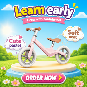 Vélo d'équilibre miniature pour enfants léger de 2 kg, 12 pouces, avec frein à câble et roues en plastique, selle réglable, cadre en fibre de carbone - Product Image 3