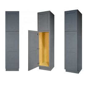 Gabinetes De Cocina โครงสร้างกรอบเครื่องปั่นสไตล์การออกแบบตู้ครัวสีเทาและสีขาว - Product Image 1