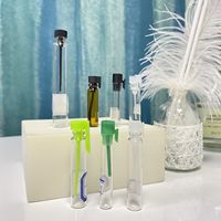 Grosir botol tabung tarik kaca transparan Mini 1ml 2ml 3ml tabung uji isi ulang untuk krim dan Diffuser Perawatan Kulit