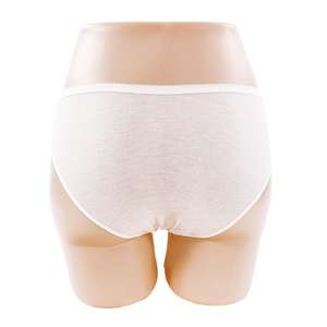 Impresión personalizada paquete biodegradable transpirable EO desinfectar debajo de las bragas de algodón 100% algodón ropa interior desechable para mujer - Product Image 5