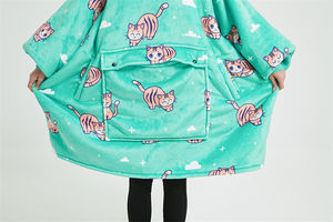 2024 nouveau personnalisé femmes hommes flanelle surdimensionné portable géant Sherpa à <span class=keywords><strong>capuche</strong></span> couverture sweat <span class=keywords><strong>adulte</strong></span> à <span class=keywords><strong>capuche</strong></span> couverture - Product Image 6