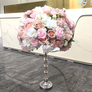 60Cm Nhân Tạo Rose Flower Bóng Bàn Đám Cưới Trang Trí Bình Với Người Giữ Ngọn Nến Trung Tâm & Bảng Trang Trí - Product Image 6