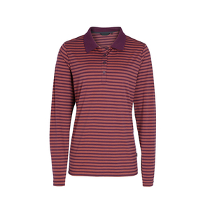 Polo de Manga Larga a Rayas para Mujer, Sin Transparencias, Costuras Premium, Cobertura Mejorada, Apariencia Profesional, Listo para Logotipo Personalizado - Product Image 1