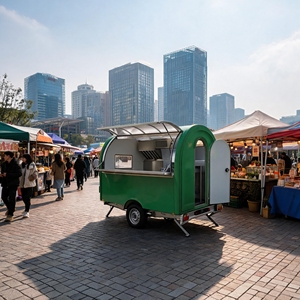 Food Truck Rétro Moderne en Acier Inoxydable, Tôle Galvanisée, Aluminium et Fibre de Verre pour la Restauration Rapide en Extérieur - Product Image 2