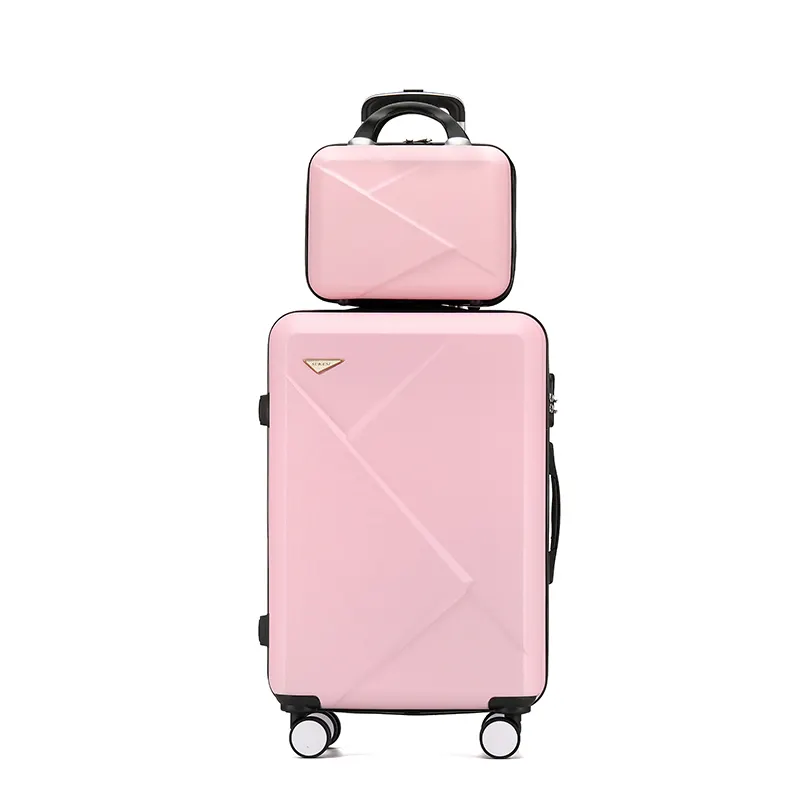 20211 piece 4 wheel carry on leather trolly custom luxury suitcase luggage on wheels logo for women trolley bag set