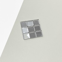 Palette de fards à paupières cosmétiques en plastique transparente, sérigraphiée à la main, carrée, étui à blush vide, récipient pour fards à paupières