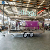 Remorque alimentaire mobile, camion-restaurant, équipement de cuisine, remorque à café pour entreprise, food truck européen, caravane à burgers