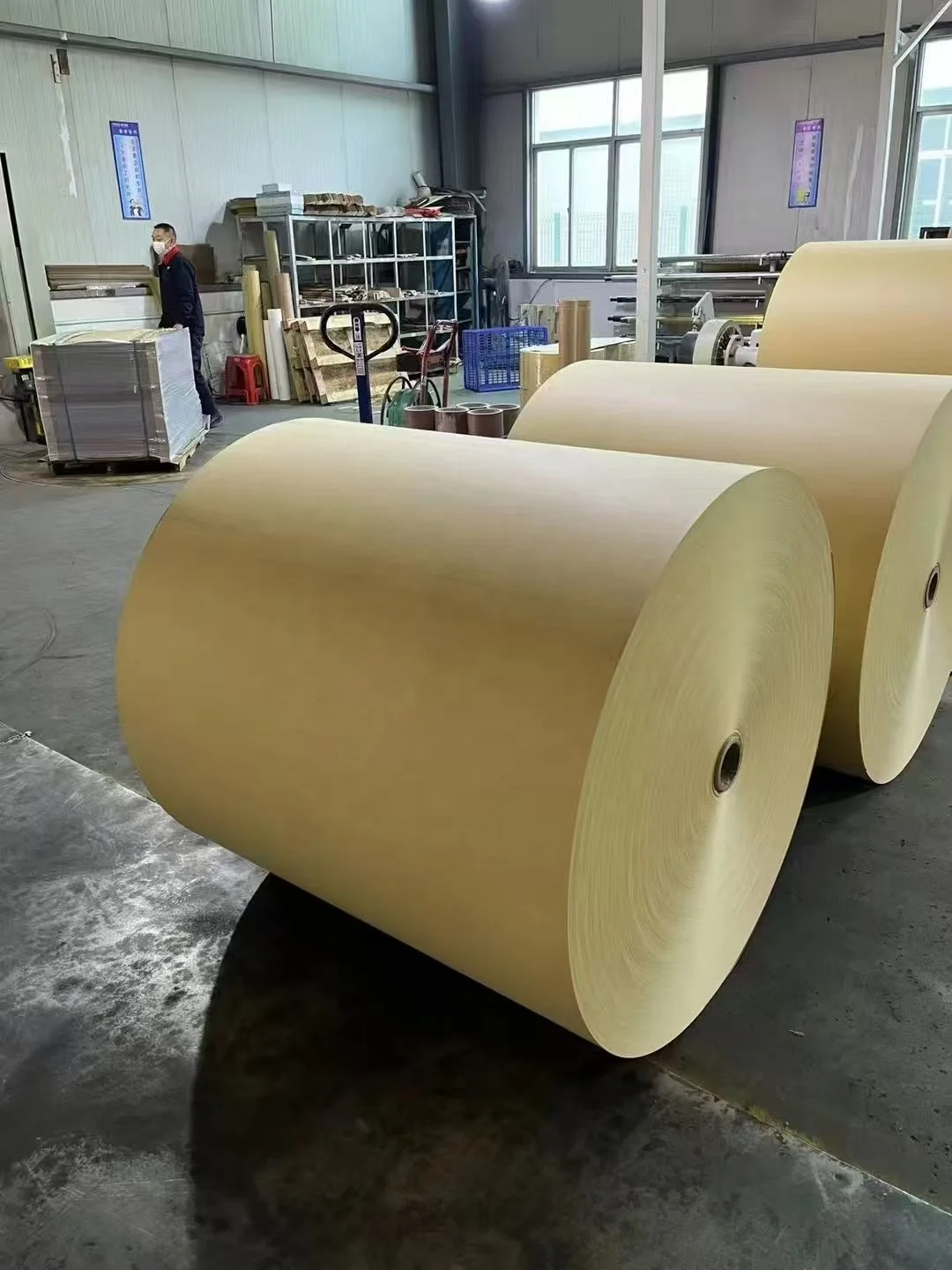 Customized Brown Kraft Paper Disposable Aseptic Greaseproof PE Coated Single Side Eco-Friendly Recyclable Roll Craft