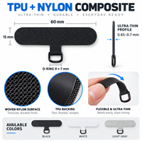 Patch universel en nylon TPU ultra-fin personnalisé pour lanière de téléphone, insert de coque avec anneau en D pour bracelet ou bandoulière