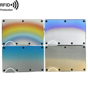 <span class=keywords><strong>2025</strong></span> tùy chỉnh bị cháy Ví Titan RFID chặn Ví kim loại cho khắc laser nhôm chủ thẻ ví cho nam giới - Product Image 1