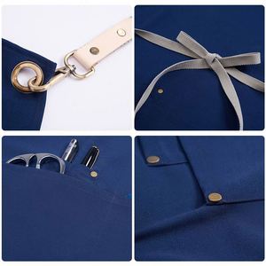 High Quality Fashionable Cotton <b>Kitchen</b> & Professional Barista <b>Apron</b> Set Canvas Fabric - Product Image 4