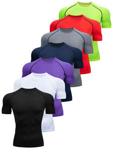 T-shirt de sport pour homme, coupe ajustée, séchage rapide, respirant, anti-froissement, 100% polyester, personnalisable, vêtements de sport athlétiques, tricot - Product Image 6
