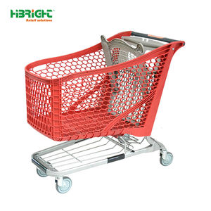 Troli belanja jala plastik logam tahan lama dengan kapasitas 120l dan mudah dibawa - Product Image 6