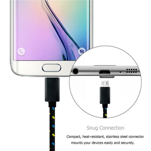 Câble de chargement <span class=keywords><strong>Micro</strong></span> <span class=keywords><strong>USB</strong></span>/type-c classique en Nylon tressé, câble de 10 couleurs, 1m, 2m et <span class=keywords><strong>3m</strong></span> - Product Image 4