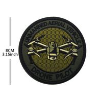 Patchs en gros pour drones, broderie personnalisée, patch tactique moral en velcro style nid d'abeille pour moto et locomotive