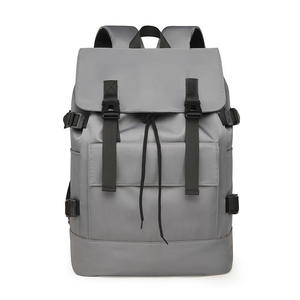 North American and European-style Large-capacity Drawstring Flap <b>Backpack</b>, Casual with Lid, Trendy and Cool Mens - Product Image 1