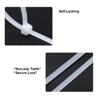 Attaches-câbles en nylon autobloquantes, attaches-câbles noires et blanches résistantes en nylon pour la gestion des câbles, accessoires pour caméras de vidéosurveillance
