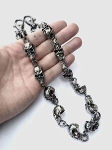 Cadena de cintura pesada vintage estilo punk con calavera para hombre, cadena para pantalones, cadena para jeans, llavero, accesorios de moda góticos para motociclistas - Product Image 2