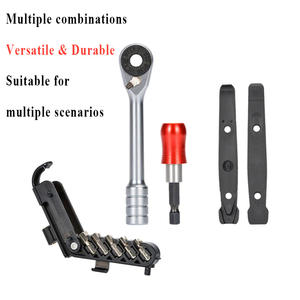 Kit complet d'outils de réparation pour VTT/vélo de route, comprenant un <span class=keywords><strong>clé</strong></span> à cliquet, un <span class=keywords><strong>clé</strong></span> <span class=keywords><strong>dynamométrique</strong></span> et une <span class=keywords><strong>clé</strong></span> <span class=keywords><strong>Allen</strong></span> - Product Image 3