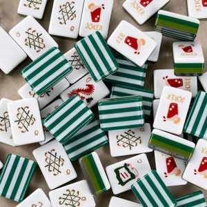 Azulejos acrílicos a rayas de cuatro capas, Mahjong americano acrílico hecho a mano, venta al por mayor del fabricante - Product Image 1