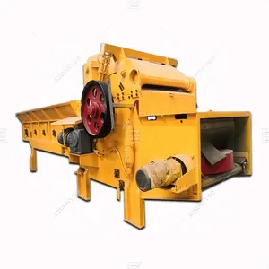 Biomass Wood Chips Shredder Machine Forestry Machinery Comprehensive Wood Chipper With Chain Plate Feeding