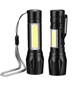 Mini Portable Super Bright Long-Range Outdoor <b>LED</b> <b>Flashlight</b> with Lithium Battery Plastic Body IP54 Waterproof 15W 20cm - Product Image 4