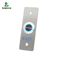 Keysecurity SNT840 12V/24V Serrure Intelligente Sans Contact à Détection Infrarouge par Geste, Bouton de Sortie Métallique pour Porte, Interrupteur NO