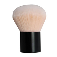 Bedak Tabur Foundation Blusher Rias Kuku Label Pribadi Grosir Kuas Kabuki Bulu Sintetis Kayu Vegan