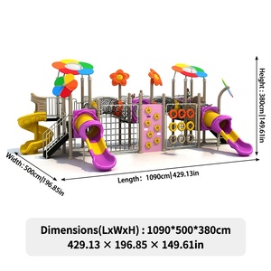 Ensemble <span class=keywords><strong>de</strong></span> toboggan combiné <span class=keywords><strong>de</strong></span> qualité supérieure pour enfants, en plastique, pour l'école, l'extérieur, avec parcours d'obstacles - Product Image 5