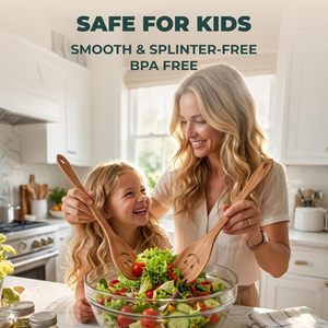 Ensemble de 5 ustensiles de cuisine en bois OEM avec visages souriants amusants, cuillères et spatules multifonctionnelles de qualité alimentaire pour servir et cuisiner, idéal pour un cadeau - Product Image 5