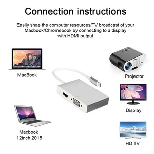 4 trong 1 Loại <span class=keywords><strong>C</strong></span> để Video HDMI VGA <span class=keywords><strong>DVI</strong></span> <span class=keywords><strong>USB</strong></span> 3.0 <span class=keywords><strong>USB</strong></span> <span class=keywords><strong>C</strong></span> <span class=keywords><strong>Hub</strong></span> cho Macbook Pro và Samsung s10 và Huawei Matebook và nhiều hơn nữa - Product Image 5