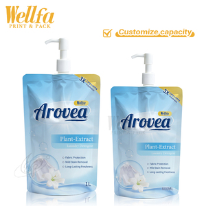 Sacchetti Doypack Personalizzati OEM con Beccuccio per Detersivo <span class=keywords><strong>Liquido</strong></span>, 800ml 1L, in PE Bianco ad Alta Barriera, Sacchetto Stand-up con Beccuccio - Product Image 3