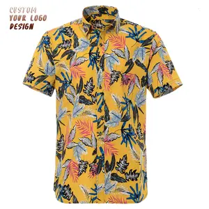 Костюм мужской из 2 предметов с короткими рукавами и летние повседневные пляжные Гавайские шорты, трикотажная полосатая гавайская рубашка из ткани