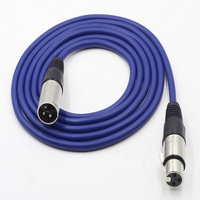 Câble audio professionnel haut de gamme XLR de 10 m, multicolore, en cuivre OFC, pour microphone, haut-parleur, auxiliaire, 3 broches/5 broches mâle, vente en gros