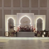 Arche de mariage en acrylique de style islamique (ou maure) ZKAI Royal Holy Moroccan, décoration de fond lumineux