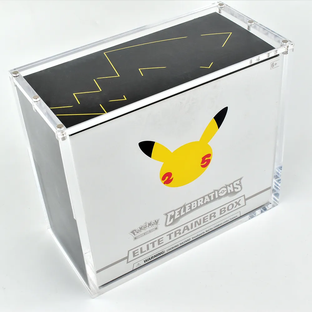 RAY YI Großhandel Acryl Pokemon Elite Trainer Box Plus Protektoren Fall Acryl Etb Magnet gehäuse