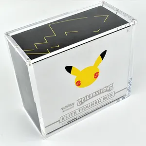 RAY YI Wholesale Acrylic Pokemon Elite Trainer Box Plus Protectors Case Acryl Etb Magnetic Case