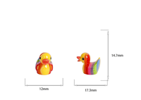 Mini canard arc-en-ciel en résine, mignon, jouet de bain pour enfant, décoration de jardin féerique, maison de poupée, ornement de bureau, cadeau de fête, vente en gros, cadeau de boutique, artisanat 3D DIY en vrac