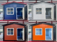 Casa Móvil Prefabricada de Lujo Moderna con Techo a Dos Aguas, Estructura de Acero, Cabaña Modular Tipo Contenedor para Resort
