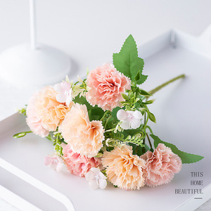 Usine d'artisanat Haiyi, bouquet artificiel de carnations de printemps, fleurs en soie de 10 cm à 30 cm, décoration de mariage et de maison - Product Image 4