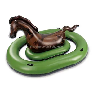 Ucuz PVC özel su şişme havuz yatağı dev ride-on çocuklar için at