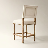 Tabouret de bar de luxe moderne, tabouret de comptoir design, pieds en bois massif, chaise individuelle pour îlot de cuisine, maison, hôtel, mobilier de bar