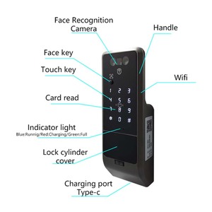 <span class=keywords><strong>Serrure</strong></span> intelligente à reconnaissance faciale Conception étanche <span class=keywords><strong>Serrure</strong></span> de jante électrique Porte extérieure Connectivité Wifi <span class=keywords><strong>Serrure</strong></span> intelligente - Product Image 4