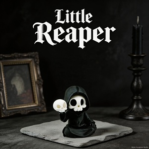 Statue de la Mort gothique sombre imprimée en 3D avec pupitre de lecture, décoration de table pour la maison, cadeau promotionnel de Noël - Product Image 6