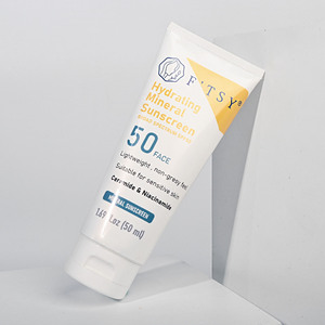 Crème écran solaire UV intense hydratante personnalisée crème solaire minérale SPF 50 de marque privée - Product Image 6