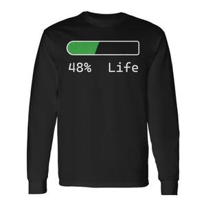 T-shirt a maniche lunghe per il 48° compleanno con la scritta Life Percentage - Product Image 1