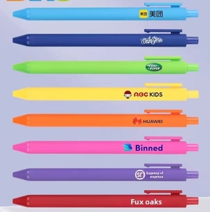 Stylo gel rétractable de 0.5mm avec logo personnalisé de haute qualité Macaron multicolore Gel de silice fabriqué en plastique durable pour la promotion - Product Image 2