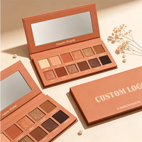Produits de maquillage, palette de fards à paupières Toasty Warm, 12 couleurs, palette de fards à paupières avec mélange de finis mats et scintillants, miroir intégré, looks aux tons chauds