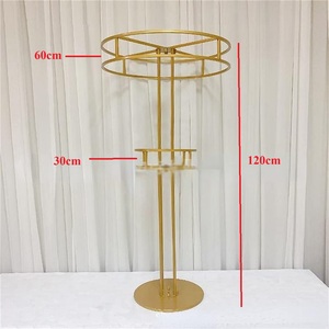 Goud Metalen Bloem Stand Vaas Bruiloft Decoratie Tafel Middelpunt Gouden Bloem Display Rek Metalen Boog Bruiloft Evenement Onderdeel Decor - Product Image 3